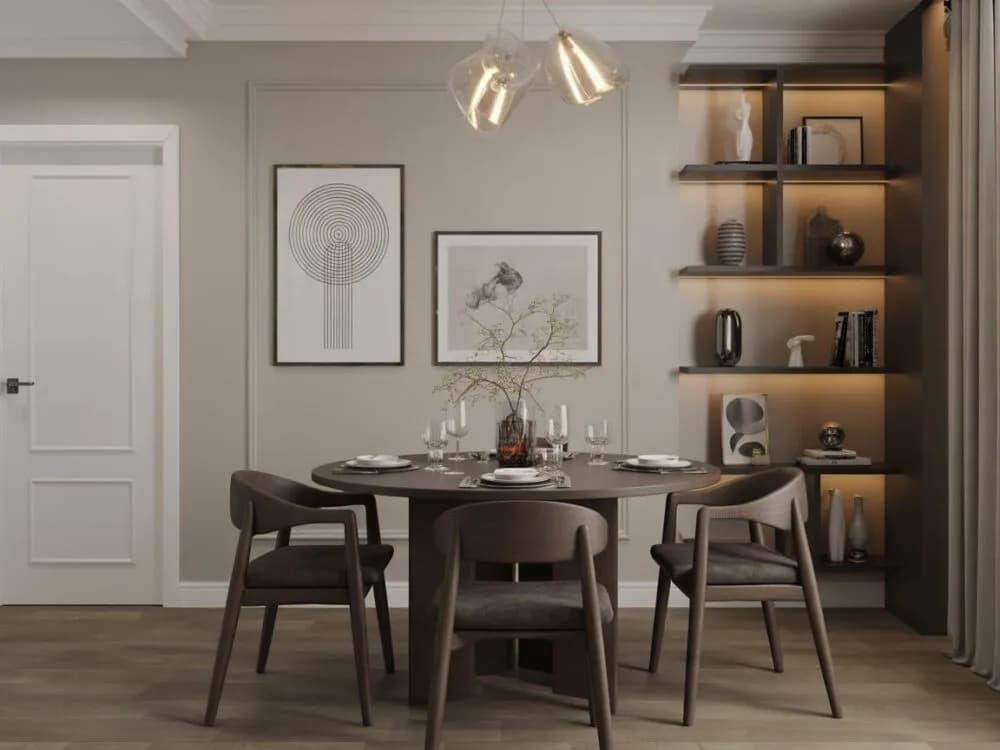 Co powiesić nad stołem w salonie, aby odmienić wnętrze?