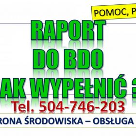 Raport o BDO, cena tel. 504-746-203. wykonanie raportu za odpady, z odpadów, wykaz, obsługa firmy.