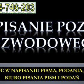 Napisanie pozwu o rozwód, cena tel. 504-746-203, pisma do sądu, wzór