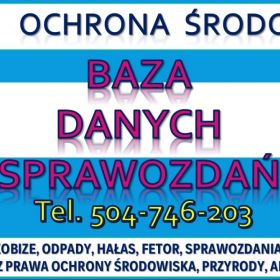 Raport Baza Danych Sprawozdań szwo i fgc,  tel. 504-746-203. czynnik chłodniczym , sprawozdanie