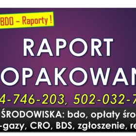 Obsługa BDO, cennik tel. 504-746-203. Wykonanie sprawozdanie za opakowania i produkty w opakowaniach